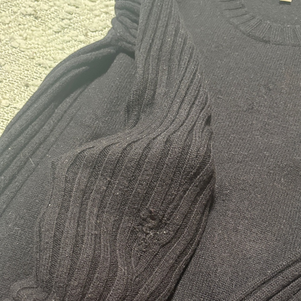 Burberry Women's Dark Gray Sweater with Button Accents - Picture 5 of 9